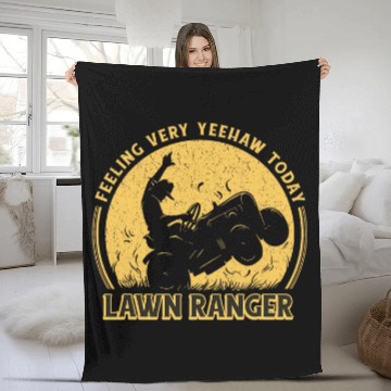 Discover Feeling Very Yeehaw Today Funny Farmer Retro Lawn Ranger Fleece Blankets