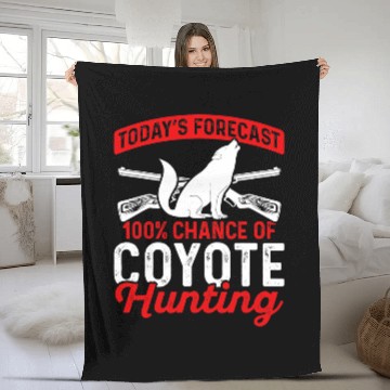Discover Coyote Mammal Trapping Coyote Hunting Fleece Blankets