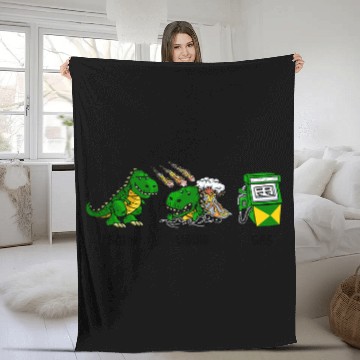 Discover Dinosaur Pet Science Dinosaur Solid Liquid Gas Teacher Funny Fleece Blankets