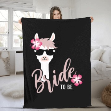 Discover Llama Pet Bride to be llama alpaca bachelorette Party Fleece Blankets