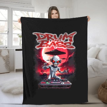 Discover Aliens UFO Drum N Bass Alien Galaxy Hardstyle Raver Hakke Hardcore Baseball Tees Fleece Blankets