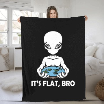 Discover Aliens UFO Earth Its Flat Bro Alien Funny Flat Earth Society Saying Baseball Tees Fleece Blankets
