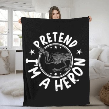 Discover Heron water wildlife birdwatching birder biologist binocular 8 Fleece Blankets