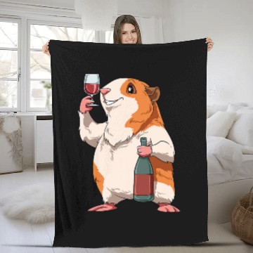 Discover Guinea Pig Pet With Wines for a Guinea Pig Lovers Baseball Tees Fleece Blankets