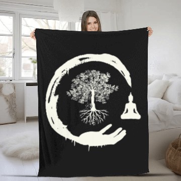 Discover Buddha Monk Namaste Praying Pray Hand Happy Tree Buddhism Baseball Tees Fleece Blankets