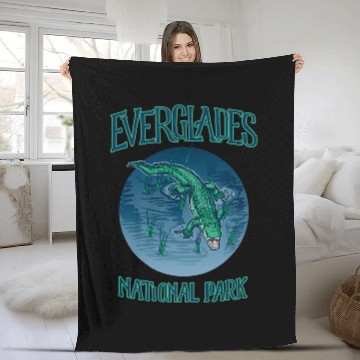Discover Alligator Pet Everglades National Park Crocodile Florida Fleece Blankets