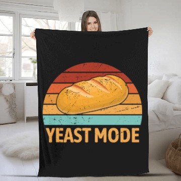 Discover Retro Yeast Mode Funny Sourdough Bread Baker Baking Humor Baseball Tees Fleece Blankets