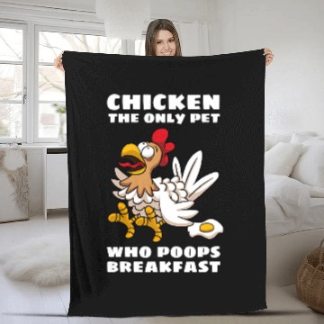 Discover Chicken Pet The Only Pet Who Poops Breakfast Fried Egg Humor Baseball Tees Fleece Blankets