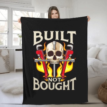 Discover Built Not Bought Car 2Motorcycle Mechanic Car Junkie Zip Fleece Blankets