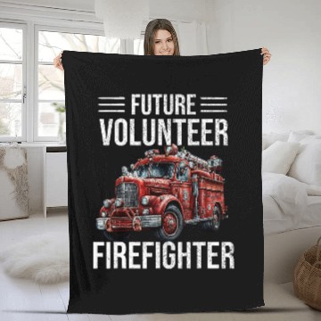 Discover Future Volunteer Firefighter Nonprofit Work Fireman Fleece Blankets