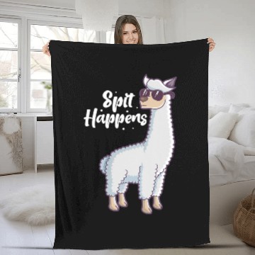 Discover Llama Pet Spit Happens Llama Alpaca Camelid Baseball Tees Fleece Blankets