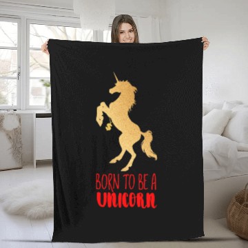 Discover Unicorn Pet Cool born to be unicorn startup Fleece Blankets