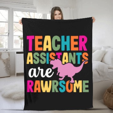Discover Dinosaur Pet Teacher Assistant Teaching School Appreciation Baseball Tees Fleece Blankets