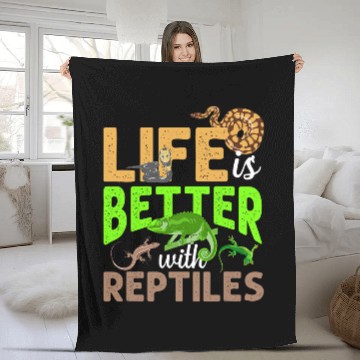 Discover Gecko Pet Reptiles Lover Gecko Snake Chameleon Baseball Tees Fleece Blankets
