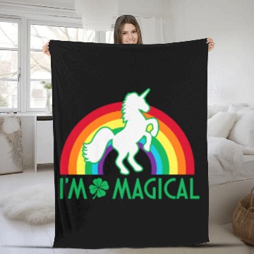 Discover Unicorn Pet Im Magical Unicorn Rainbow Zip Fleece Blankets