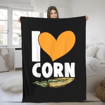 Discover I Love Corn Grain Kernel Maize Lover Corn Farmer 21 Fleece Blankets