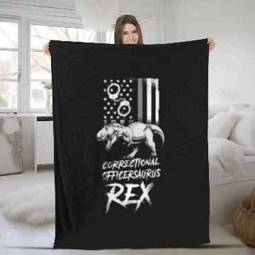 Discover Dinosaur Pet Correctional Officer Fleece Blankets