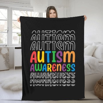Discover Autism Puzzle Modern Trendy Typography Illustration Baseball Tees Fleece Blankets