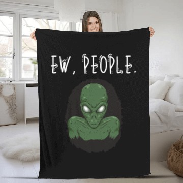 Discover Aliens UFO Ew People Scary Alien Shape 21 Fleece Blankets