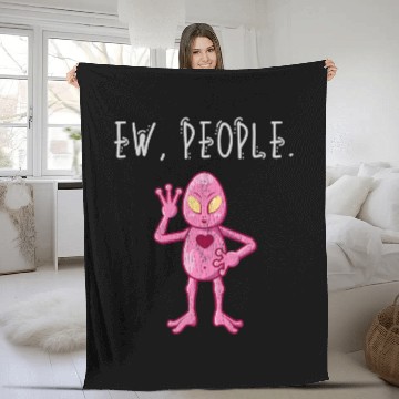 Discover Aliens UFO Ew People Pink Alien Distressed 21 Baseball Tees Fleece Blankets