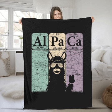 Discover Llama Pet Periodic Table Elements Llama Alpaca vintages 2 Zip Fleece Blankets