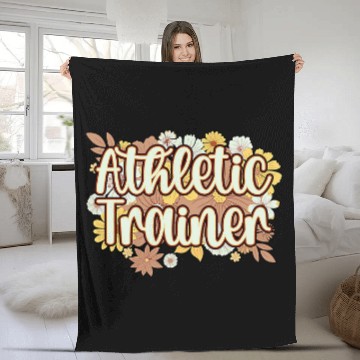 Discover Athletic Trainer Flowers Athletic Coach Fleece Blankets