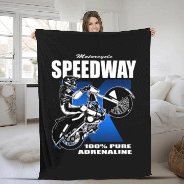 Discover Ice Speedway 2Speedway on Ice 2Motorcycle Speedway Fleece Blankets