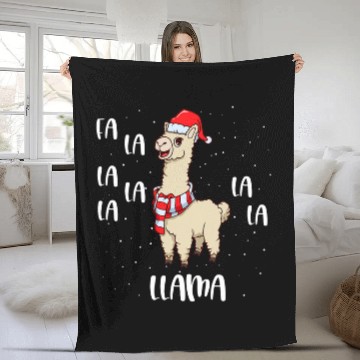 Discover Llama Pet Christmas llama Fa La La Baseball Tees Fleece Blankets