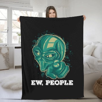 Discover Aliens UFO Ew People Zip Fleece Blankets