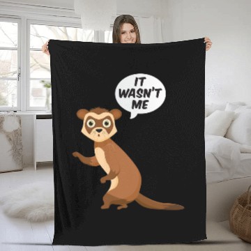 Discover Ferret Pet It Wasnt Me Sneaky Ferrets Weasel Ferret Fleece Blankets