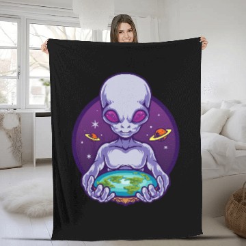 Discover Aliens UFO Flat Earth Baseball Tees Fleece Blankets