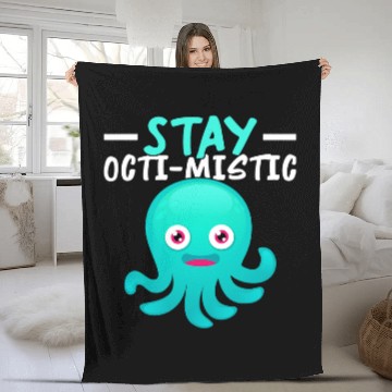Discover Octopus Pet Stay Octimistic Baseball Tees Fleece Blankets