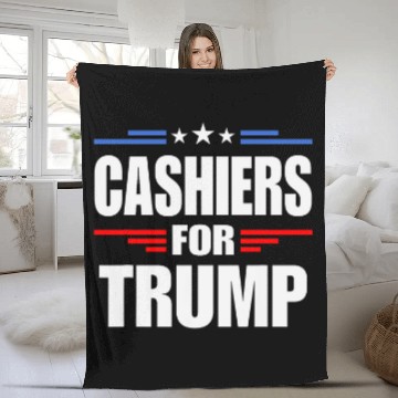Discover Cashiers For Trump 1 Baseball Tees Fleece Blankets