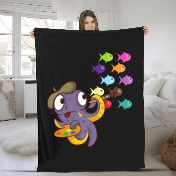 Discover Octopus Pet tentacles Drawing Fleece Blankets