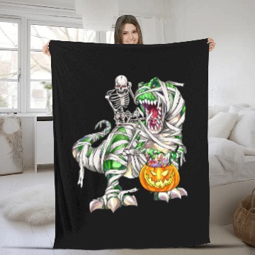 Discover Dinosaur Pet Skull Riding Dinosaur T rexs Mummy Scary Halloween Pumpkin Baseball Tees Fleece Blankets