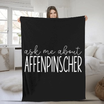 Discover Ask Me About Affenpinscher Funny Monkey Terrier Dog Lover Baseball Tees Fleece Blankets