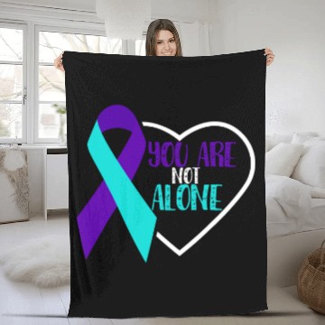 Discover suicides Prevention 988 Ribbon You Are Not Alone Fleece Blankets