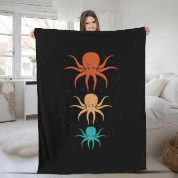 Discover Octopus Pet Vintage Distressed Kraken Lovers Fleece Blankets