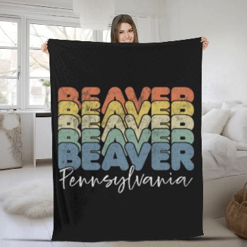 Discover Beaver Pet Pennsylvania vintages Retro 15009 Pride Baseball Tees Fleece Blankets