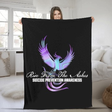 Discover suicides Prevention 988 Rise From Phoenix The Ashes Fleece Blankets