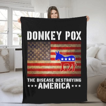 Discover Donkey Pet United States Donkey Pox Baseball Tees Fleece Blankets