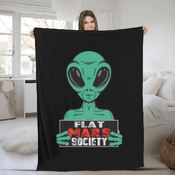 Discover Aliens UFO Flat Mars Society Baseball Tees Fleece Blankets