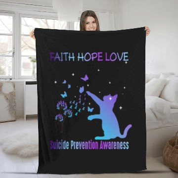 Discover suicides Prevention 988 Ribbon Faith Hope Love Baseball Tees Fleece Blankets