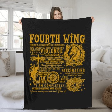 Discover Dragon Pet Fourth Wing Fantasy Book Romantasy Dragons Yarros Basgiath Fleece Blankets