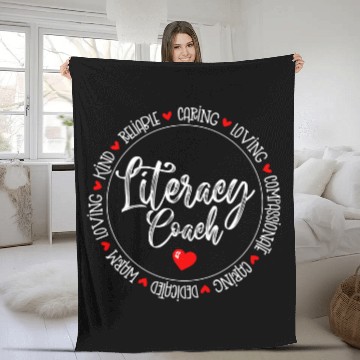 Discover Book Fun Reading Teacher Back School Special Literacy Coachs Squad 45 Fleece Blankets