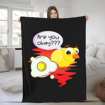 Discover Chicken Pet Frohe Ostern fried egg funny chick chicken eggs Fleece Blankets