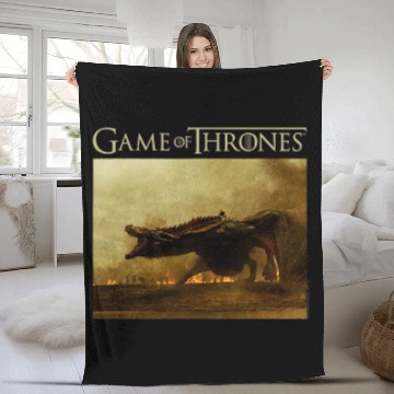 Discover Dragon Pet Game of Thrones Dragon Photo Fleece Blankets
