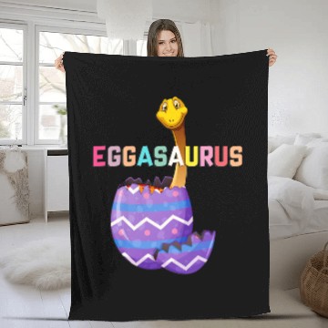 Discover Dinosaur Pet Eggasaurus Stegosaurus Easter Egg Dinosaur Funny Easter Fleece Blankets