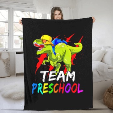 Discover Dinosaur Pet Teacher Team Pre School Dinosaur T rexs Back To School Baseball Tees Fleece Blankets