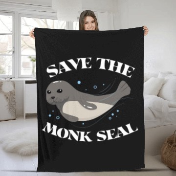 Discover Love Seals Save the Monk Seal Fleece Blankets